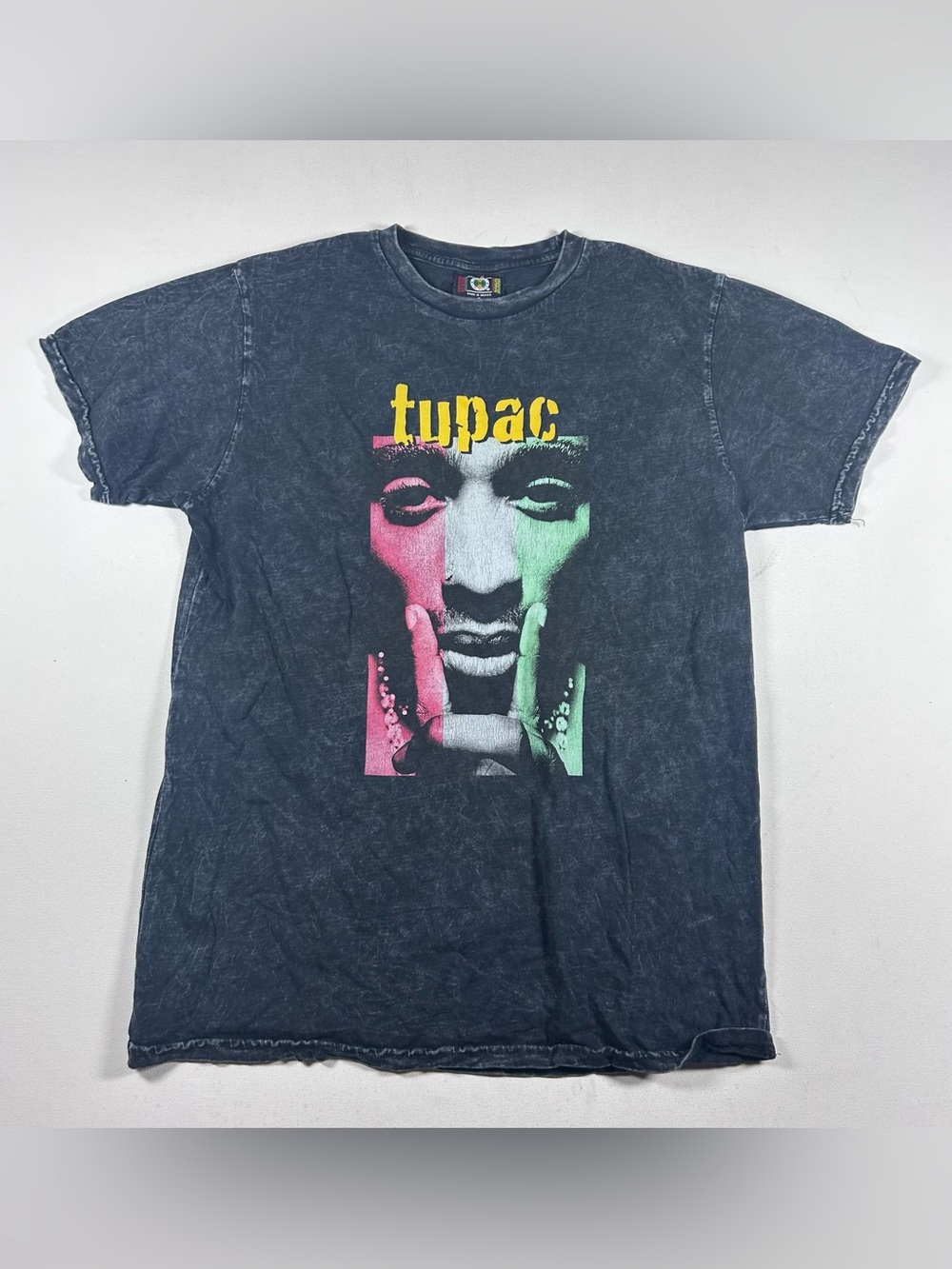 Cross Colours x Tupac Shakur Mens Size Small Rap Tee Shirt Tie Dye Vintage